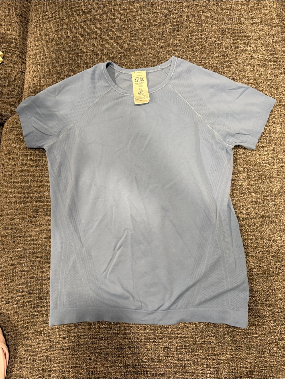 Athleta Light Blue Short-Sleeve Performance Tee